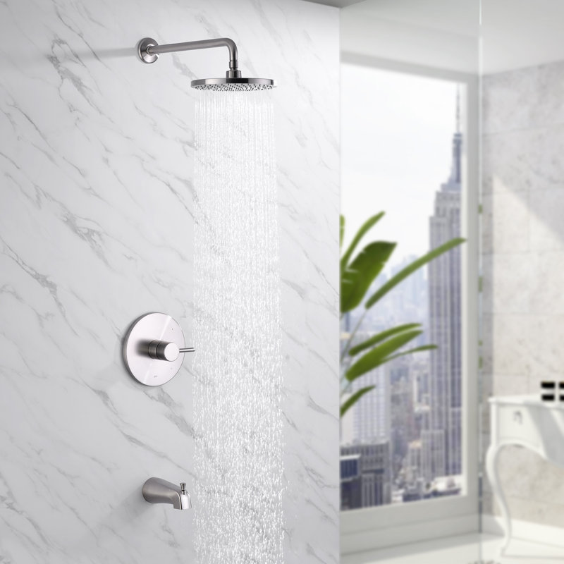 Luxier Rainfall PressureBalanced Tub and Shower Faucet with Roughin